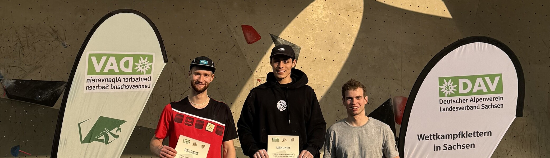 LM Bouldern 2024 Podium Herren | © DAV LV Berlin