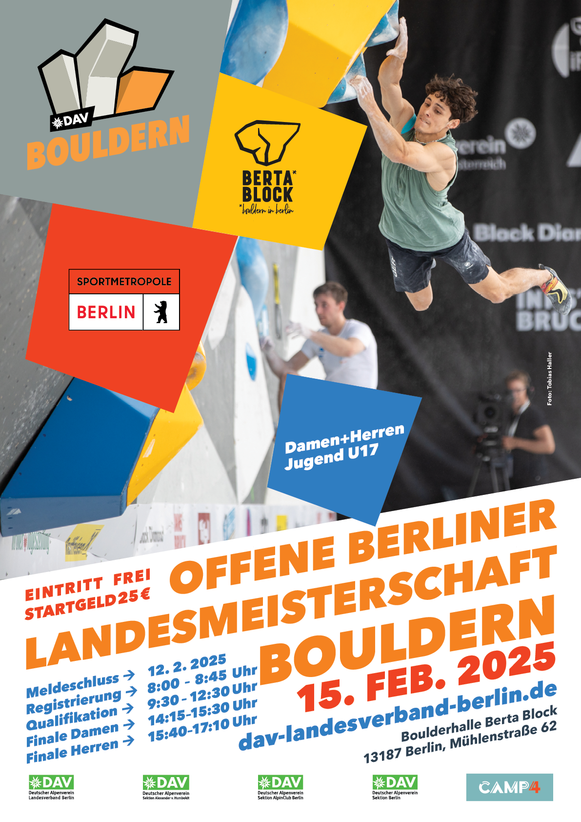 Plakat LM Berlin Bouldern 2025 | © DAV Landesverband Berlin